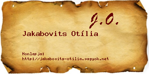 Jakabovits Otília névjegykártya