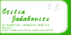 otilia jakabovits business card